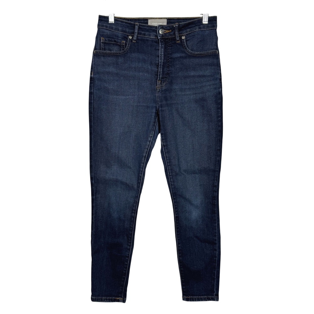 Everlane‎ The High Rise Skinny Jean Dark Wash Sz 28 Crop Classic Chic Minimalist